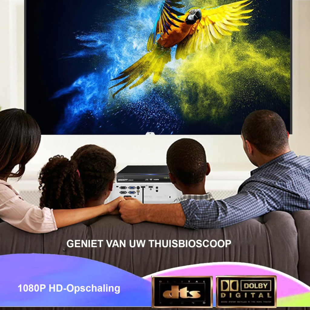 Compacte Full HD Blu-ray speler met HDMI, USB en DVD ondersteuning voor TV