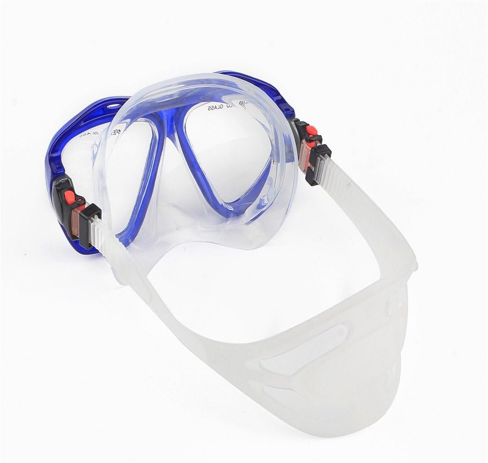 Volwassen snorkelmasker met anti-fog gehard glas en neusbedekking