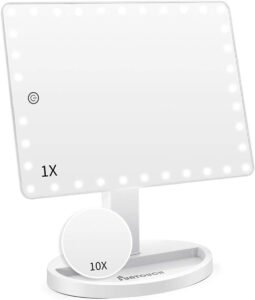 LED Make-upspiegel – Make-up Spiegel met Verlichting – Touchscreen Bediening – Vergrotingsopties – Draaibaar