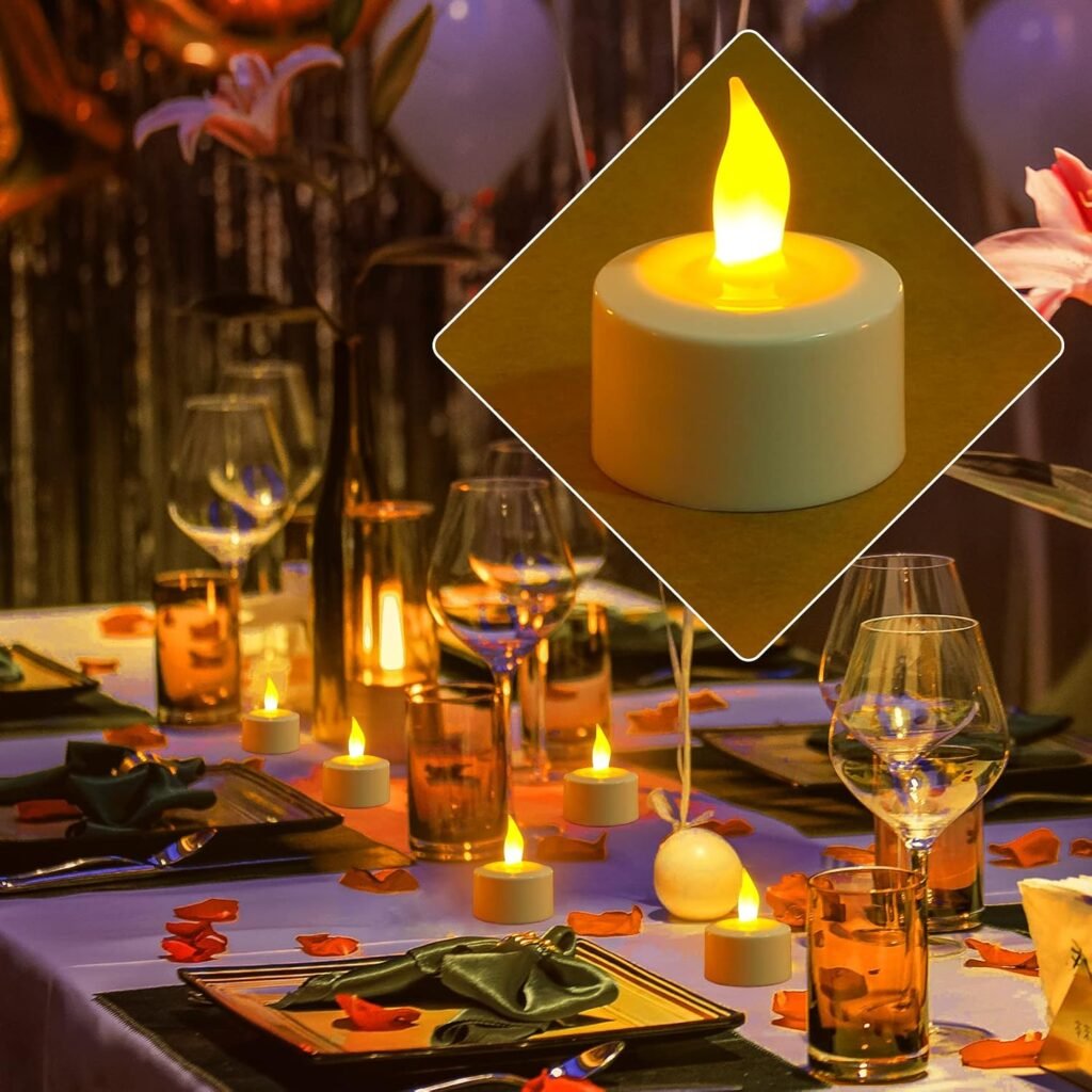Oplaadbare LED waxinelichtjes set met 12 flameloze kaarsen, glazen houders en USB oplaaddock voor decoratie
