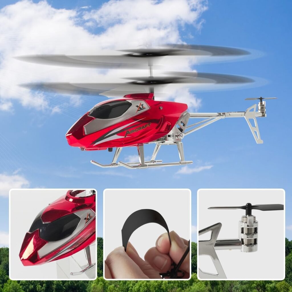 RC helikopter 2.4G met afstandsbediening, LED-licht, vaste hoogte en éénknopsstart voor kinderen vanaf 12 jaar