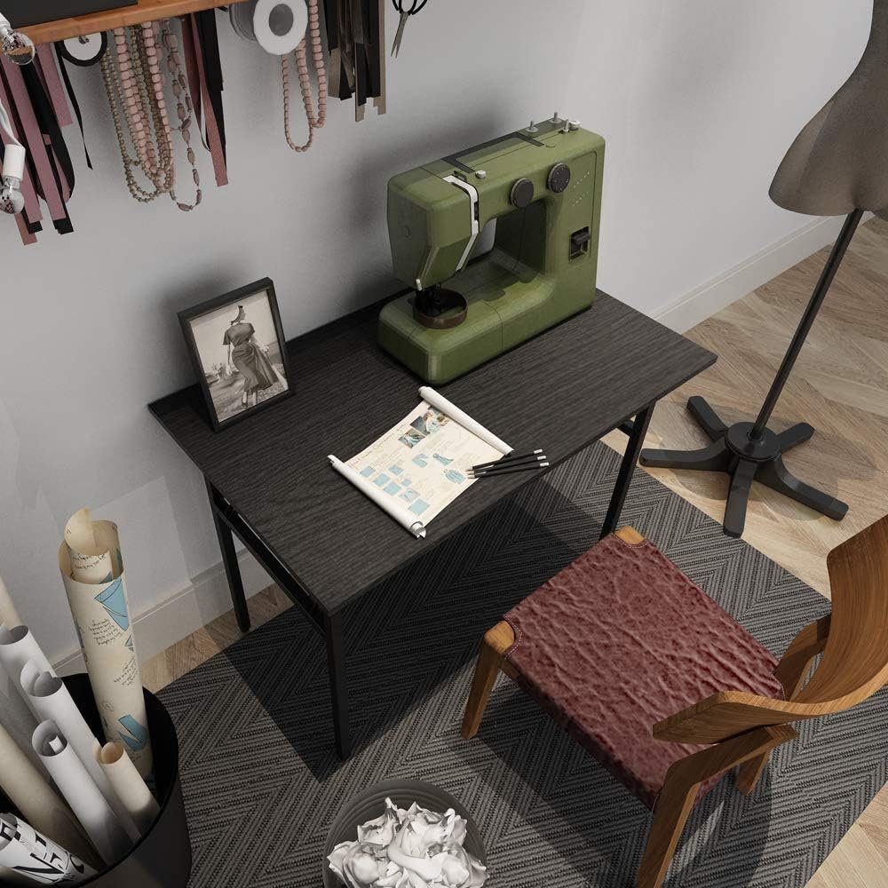 Vouwtafel zwart 100 x 60 x 75 cm, opvouwbaar bureau voor kantoor en studie