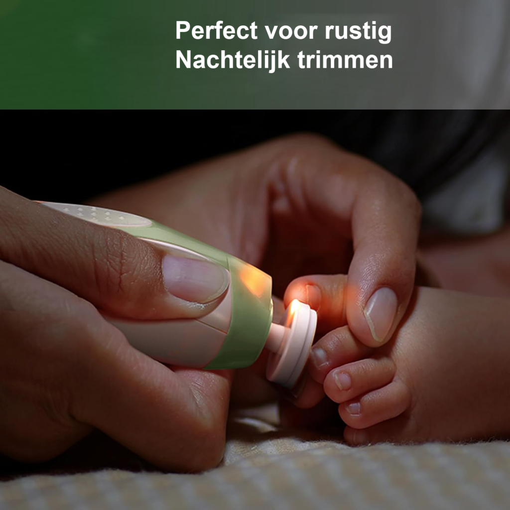 Elektrische baby nageltrimmer met 4 vervangende pads voor pasgeborenen, peuters en volwassenen, voor vingernagels en teennagels