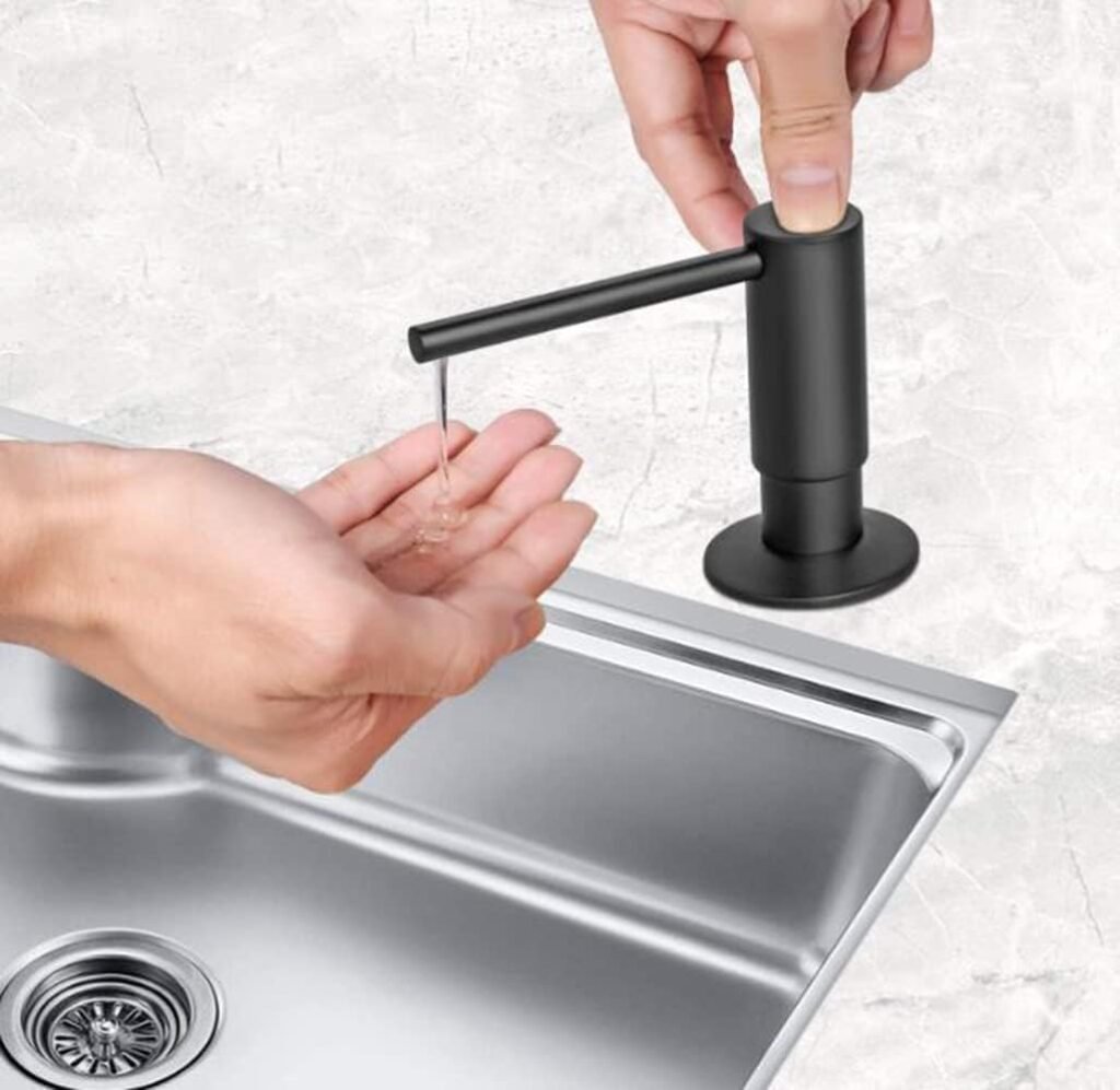 Koperen zeepdispenser 500 ml met handpomp voor keuken en badkamer