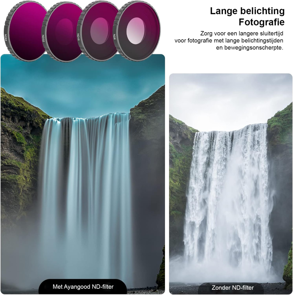 Set van 5 ND-filters met CPL, ND8, ND16, ND32 en ND64 voor fotografie