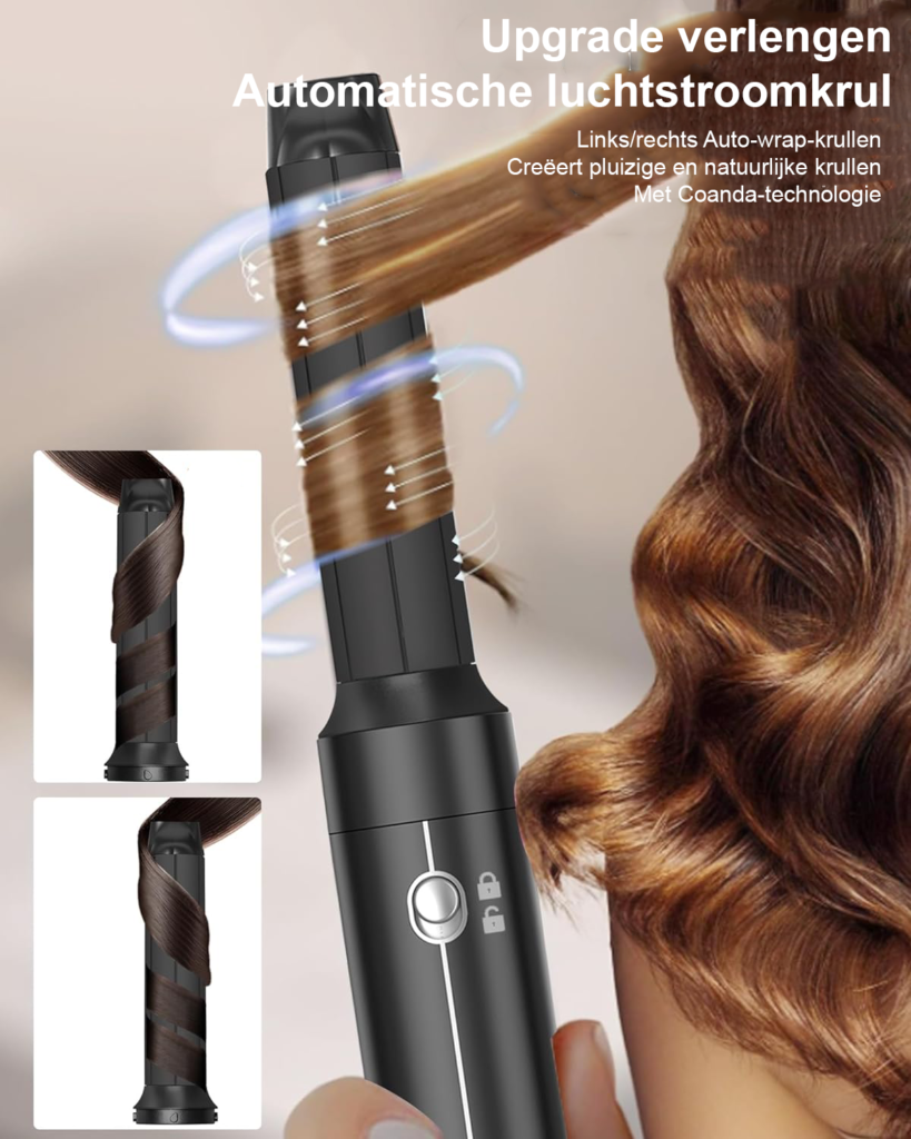 4-in-1 airstyler met föhn, diffuser, krultang en stylingborstel