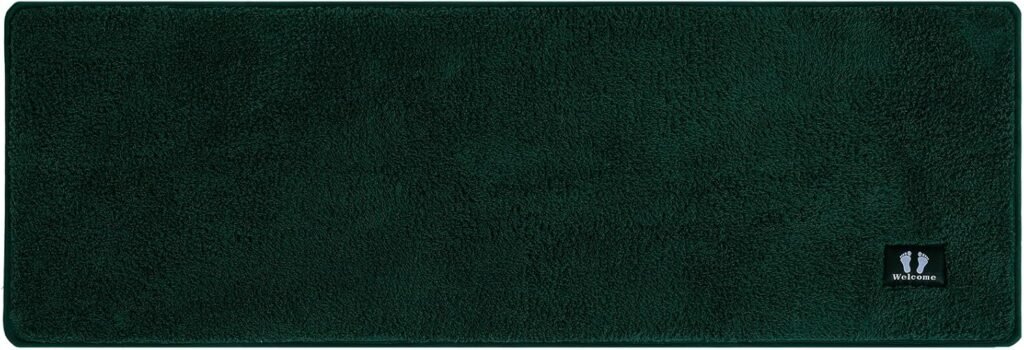 Groene badmat 40 x 120 cm van microvezel, antislip en wasbaar, voor badkamer en douche 恒一
