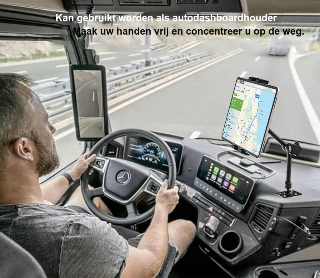 Tablet wandhouder met ergonomisch ontwerp voor diverse tabletformaten