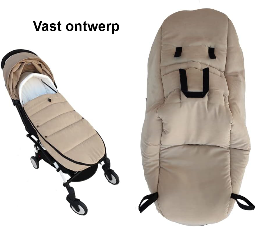 Universele beige voetenzak voor kinderwagen, winterslaapzak voor kinderwagens