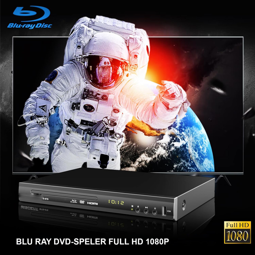 Compacte Full HD Blu-ray speler met HDMI, USB en DVD ondersteuning voor TV