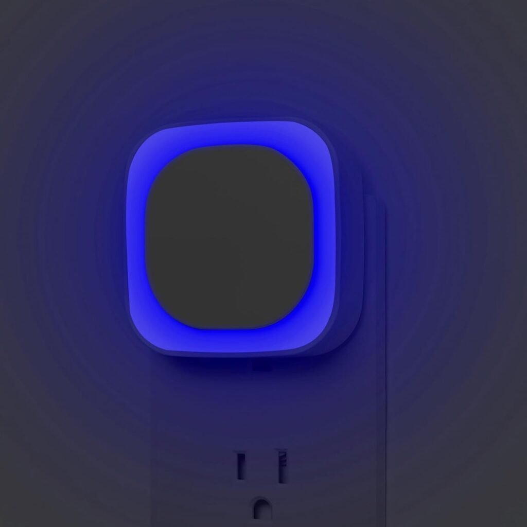 Set van 2 blauwe nachtlampen met schemersensor en instelbare helderheid