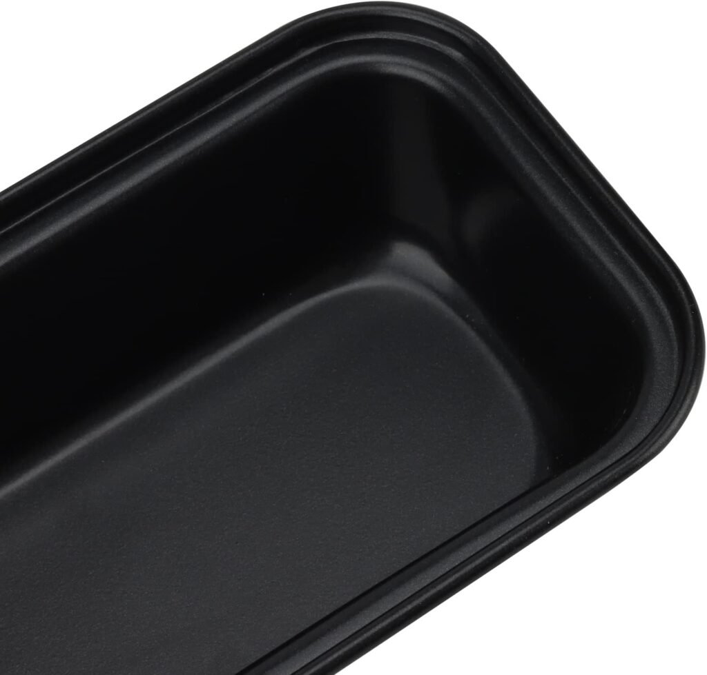 Mini broodbakvormen set van 6, zwarte antiaanbak bakvormen voor oven, 15,5 x 8,5 cm