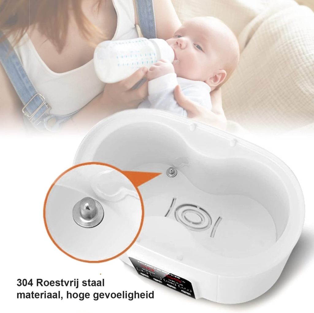 4-in-1 babyfleswarmer met sterilisator en LCD display voor babyflessen en babyvoeding wit