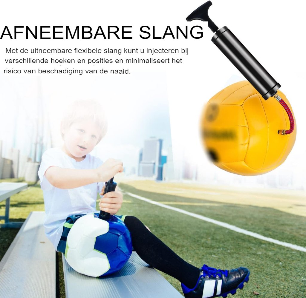 Ballenpomp set met naalden en mondstukken voor sportballen en opblaasbare artikelen