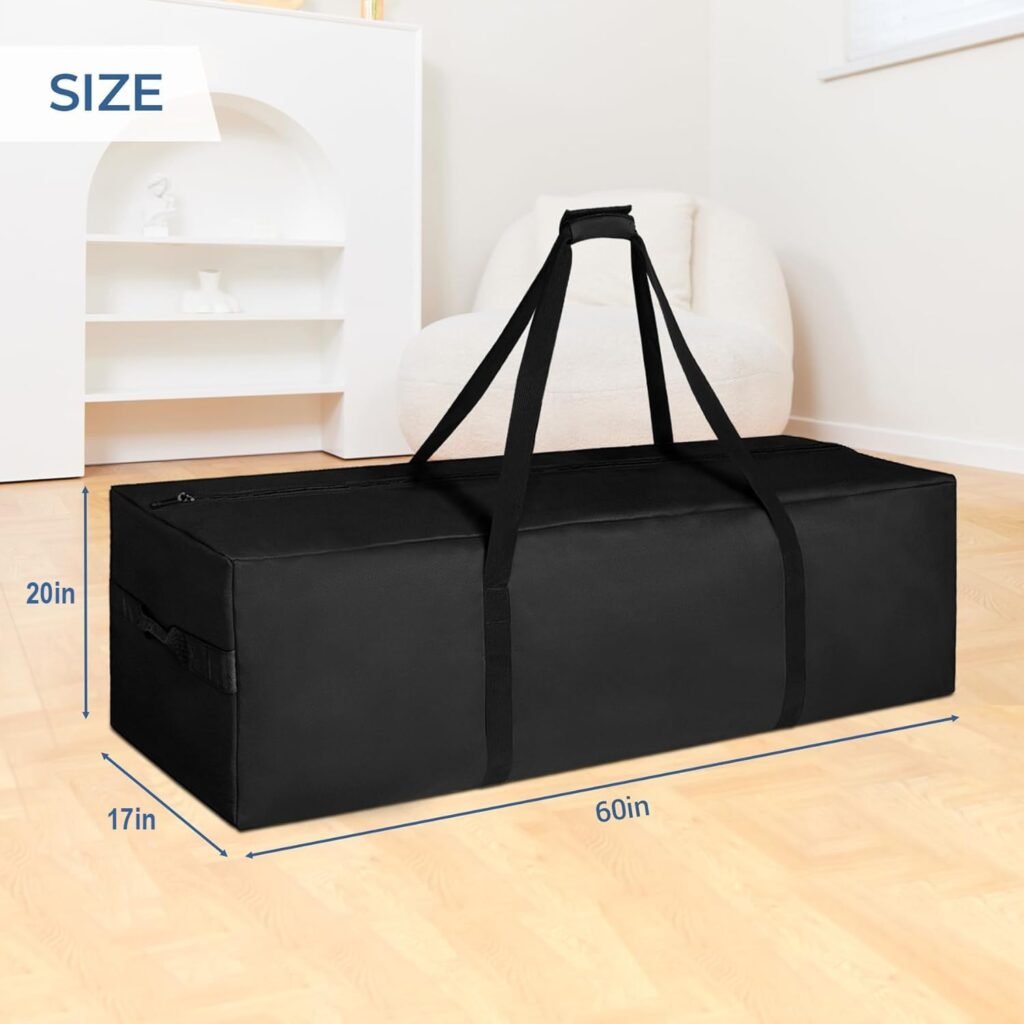 Grote zwarte reistas 152 × 43 × 51 cm – opvouwbare sporttas voor bagage, waterafstotend en lichtgewicht