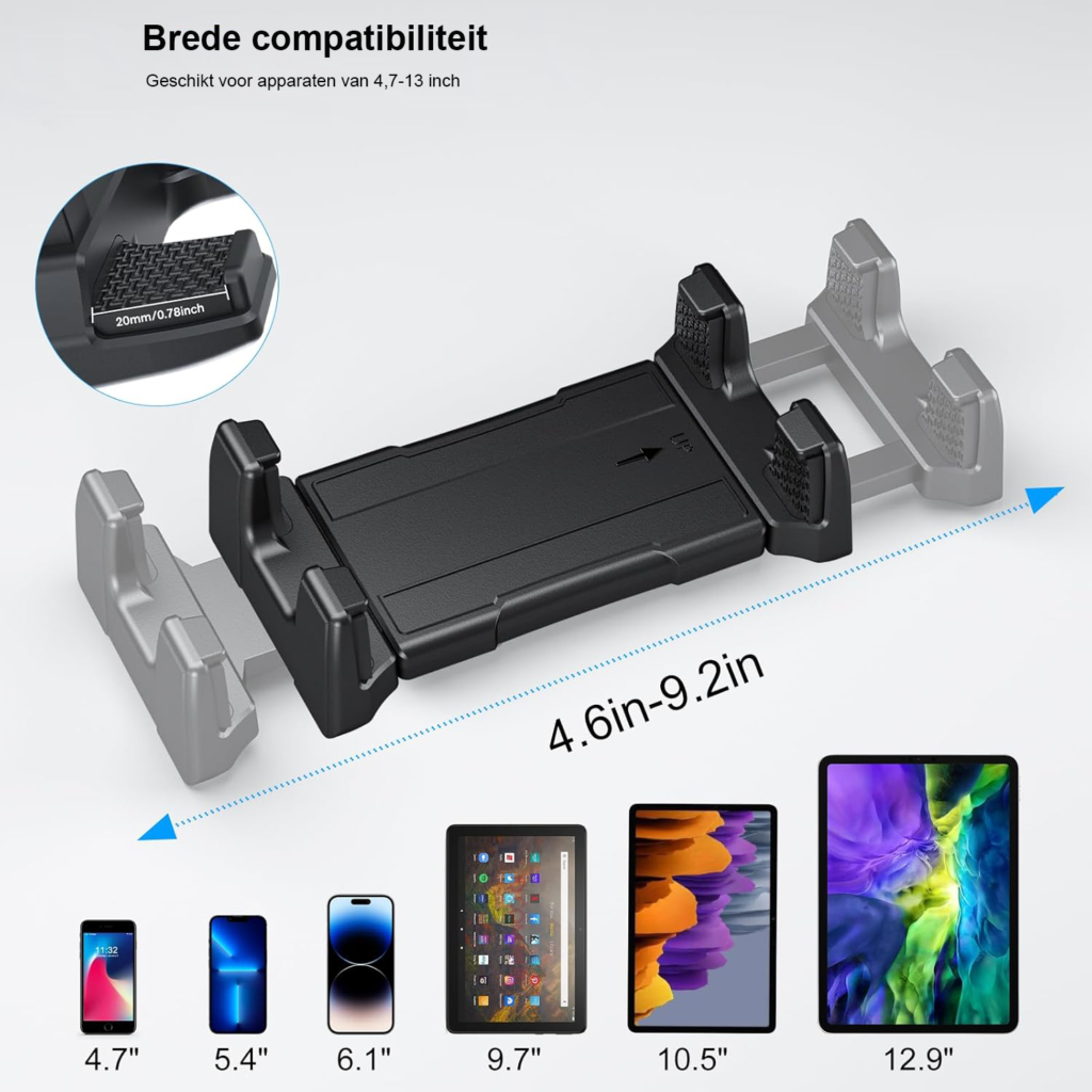 Universele tablet muurbeugel 4,7-13 inch met 360° verstelbare houder en schroefmontage