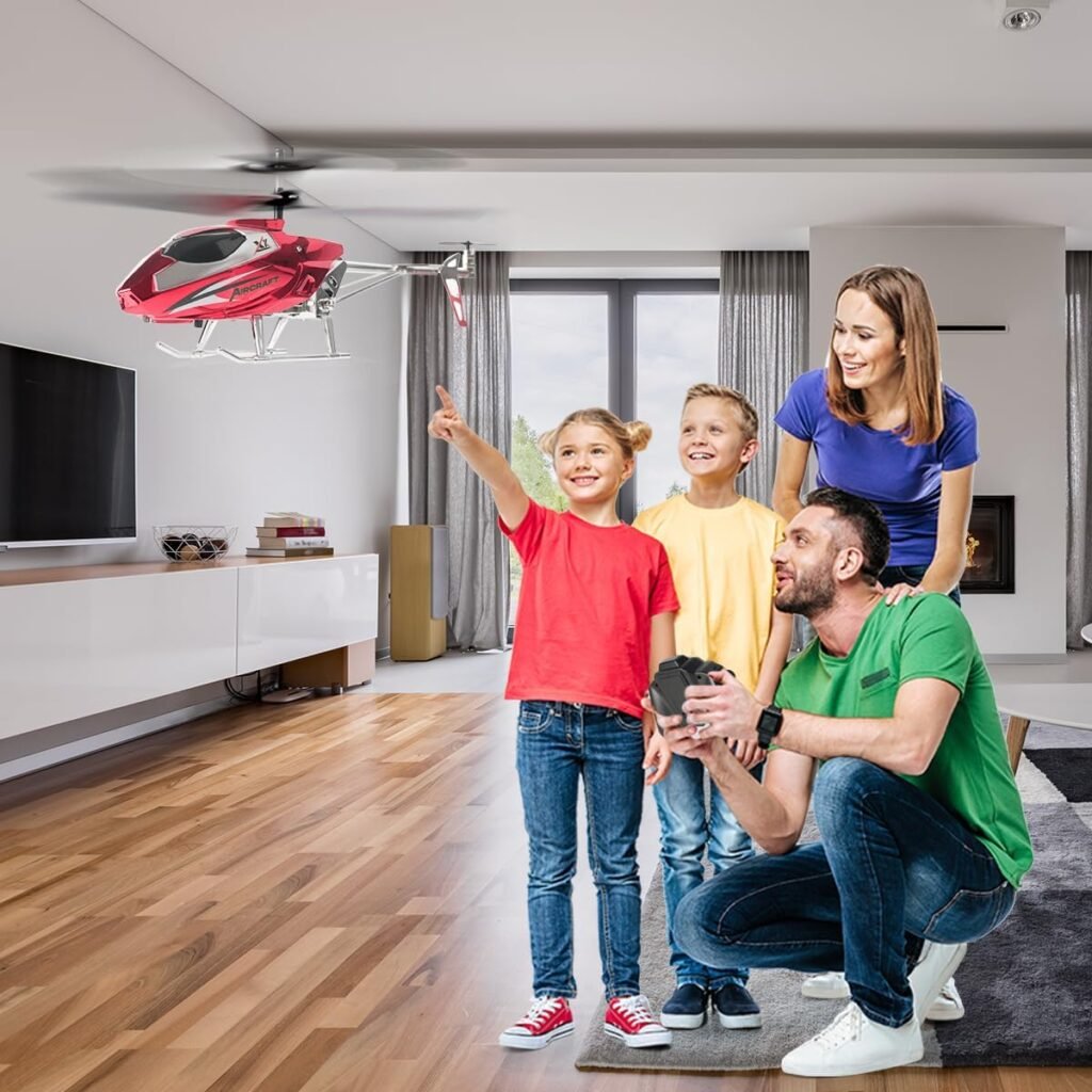 RC helikopter 2.4G met afstandsbediening, LED-licht, vaste hoogte en éénknopsstart voor kinderen vanaf 12 jaar