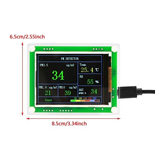 Luchtkwaliteitsmeter met PM2.5- en formaldehydemeting voor binnen- en buitenlucht