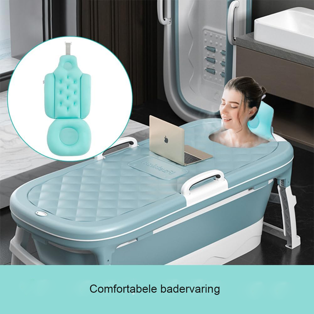 Badkussen met neksteun, waterdicht en antislip voor comfortabel ontspannen in bad