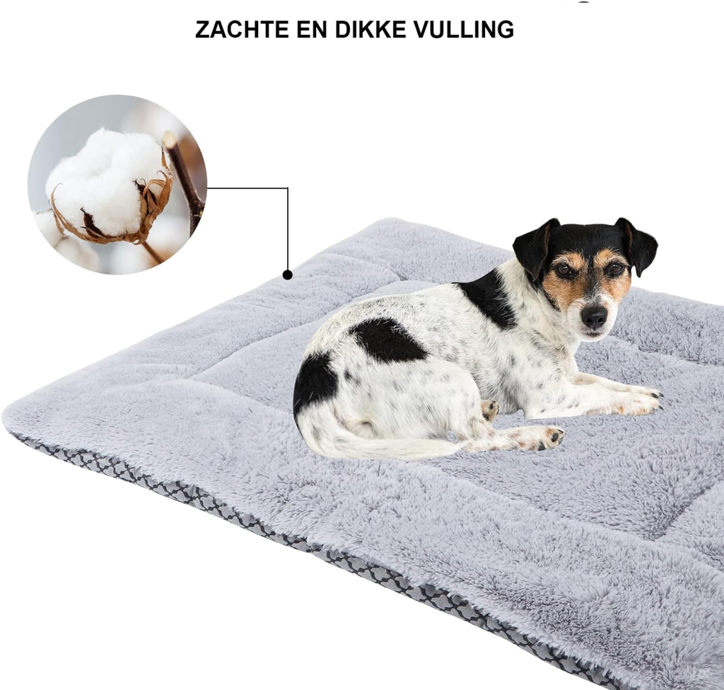 Hondenkussen met zacht warm dekentje, ergonomisch en geschikt voor alle hondenrassen