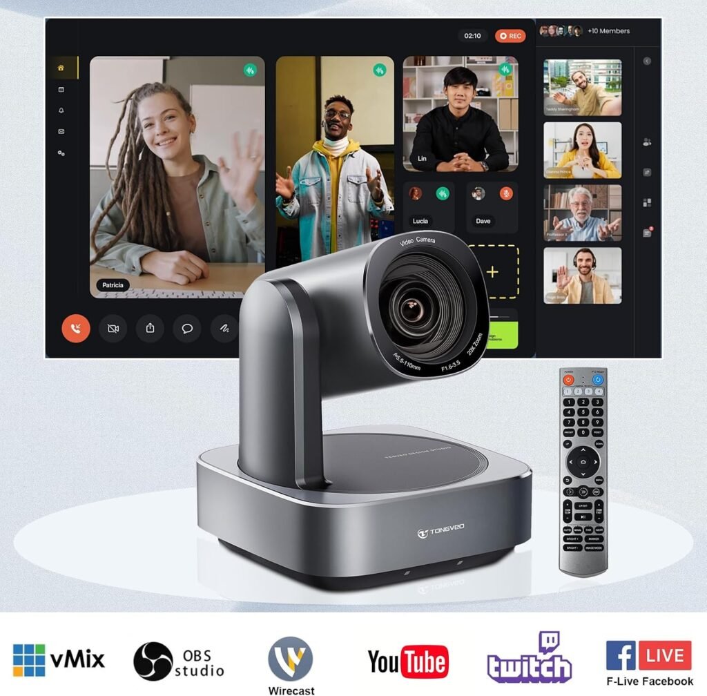 20x Optische Zoom PTZ Camera met USB HDMI LAN IP voor 1080p 60fps live streaming en videoconferentie