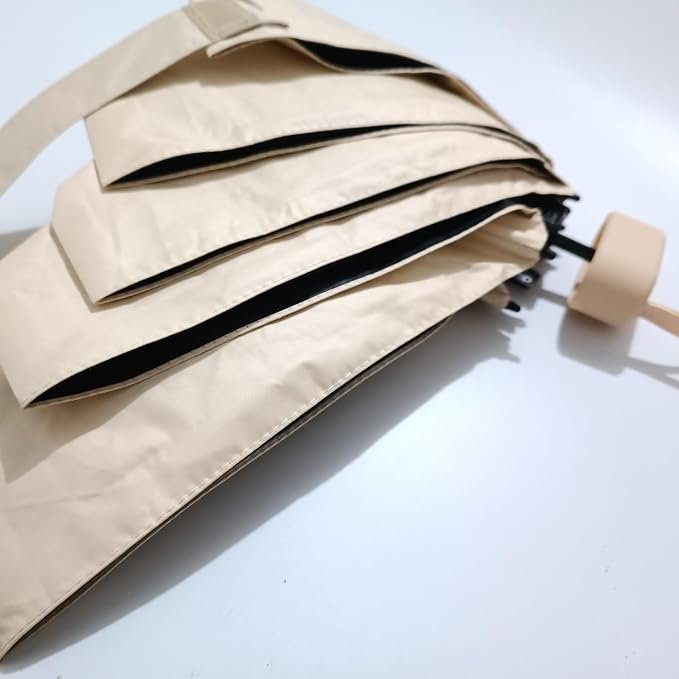 Opvouwbare UV-parasol voor dames met UPF 50+ bescherming, 8 ribben en compact formaat van 27 x 5 cm