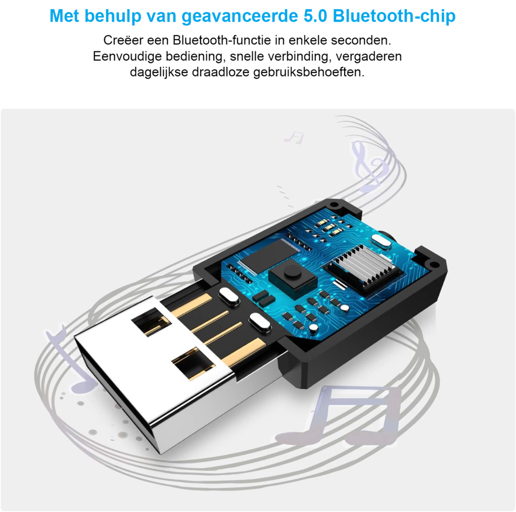 Bluetooth zender en ontvanger, 2-in-1 draadloze audioadapter voor tv en pc, geschikt voor Bluetooth koptelefoons en speakers