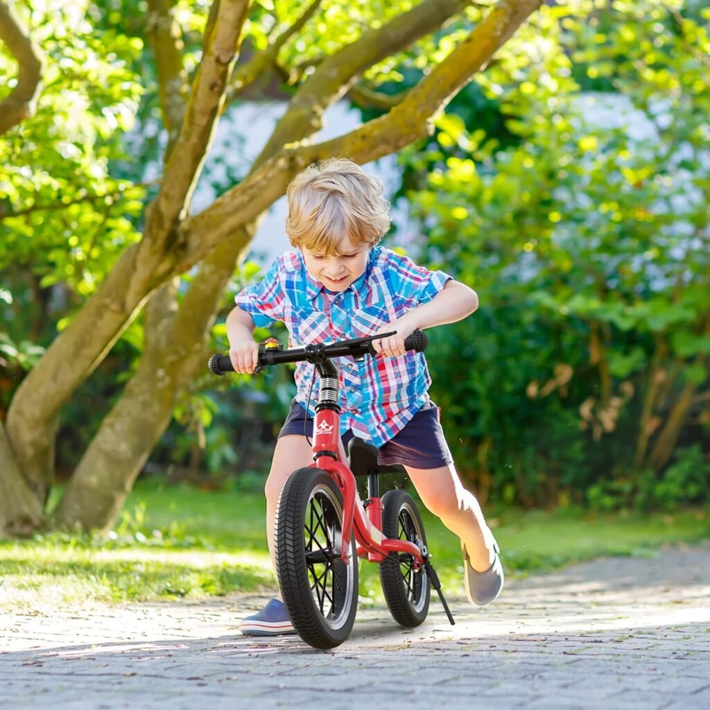 Loopfiets 14 inch voor kinderen van 2-6 jaar met rem en verstelbaar zadel, zonder pedalen voor jongens en meisjes
