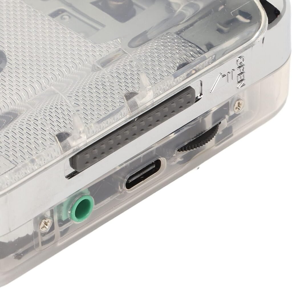 Draagbare cassette speler met USB-C cassette-naar-MP3 converter en koptelefoon