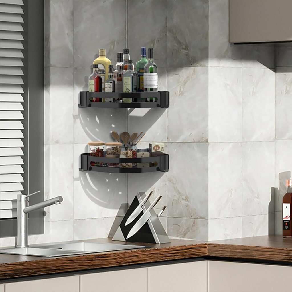 Badkamer wandplanken set van roestvrij staal voor wandmontage, ruimtebesparende organizer voor toiletartikelen, zilverkleurig