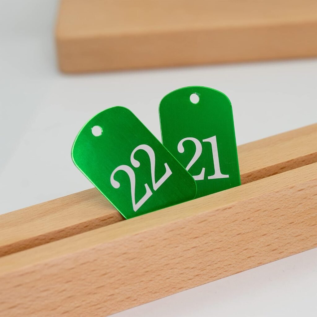 Aluminium gegraveerde nummerlabels en sleutelhangers set 1-10, personaliseerbare ID-tags voor sleutelorganisatie