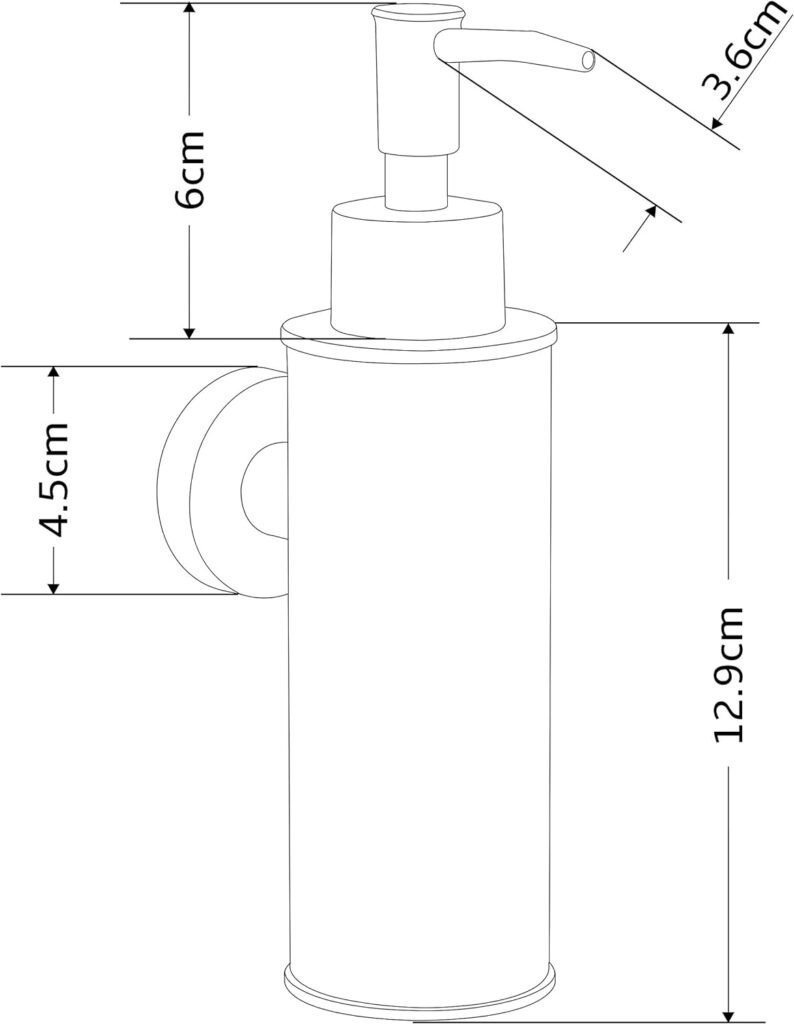 RVS zeepdispenser voor wandmontage in badkamer of keuken