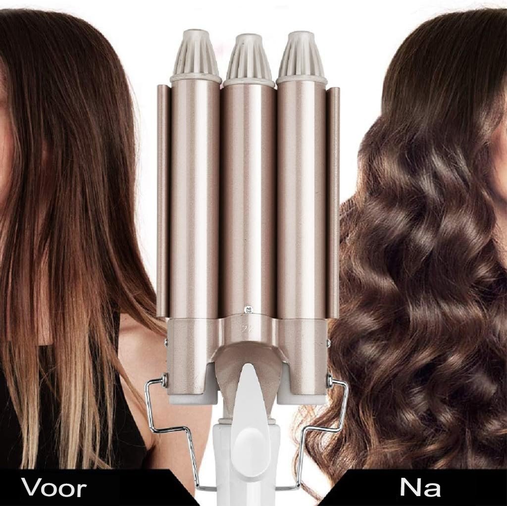Toermalijn krulspelden set met handschoenen, professionele haarrollers voor glanzende krullen