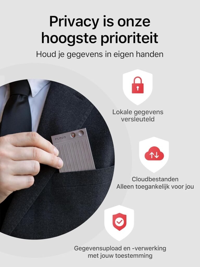 Digitale AI voice recorder 64GB met transcriptie en ruisonderdrukking voor opnames