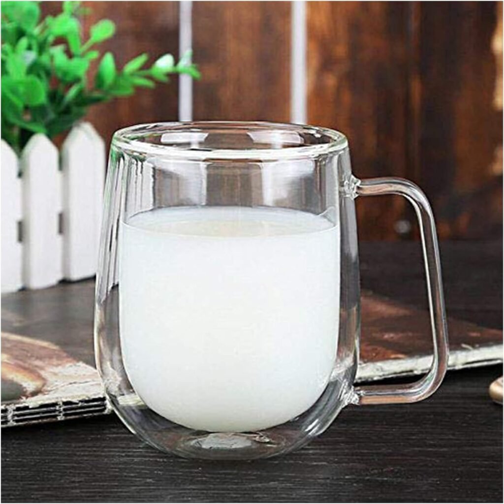 Dubbelwandige Koffiekopjes - Cappuccinokopjes van Borosilicaatglas - Thermische Isolatie - 250 ml - Vaatwasser- en Magnetronbestendig
