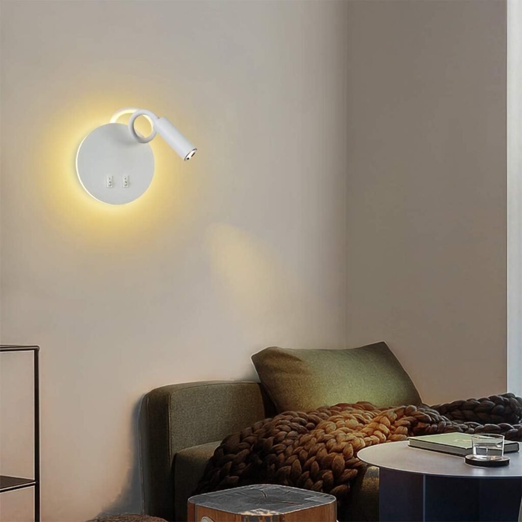 Flexibel bedlampje met zwanenhals en schakelaar
