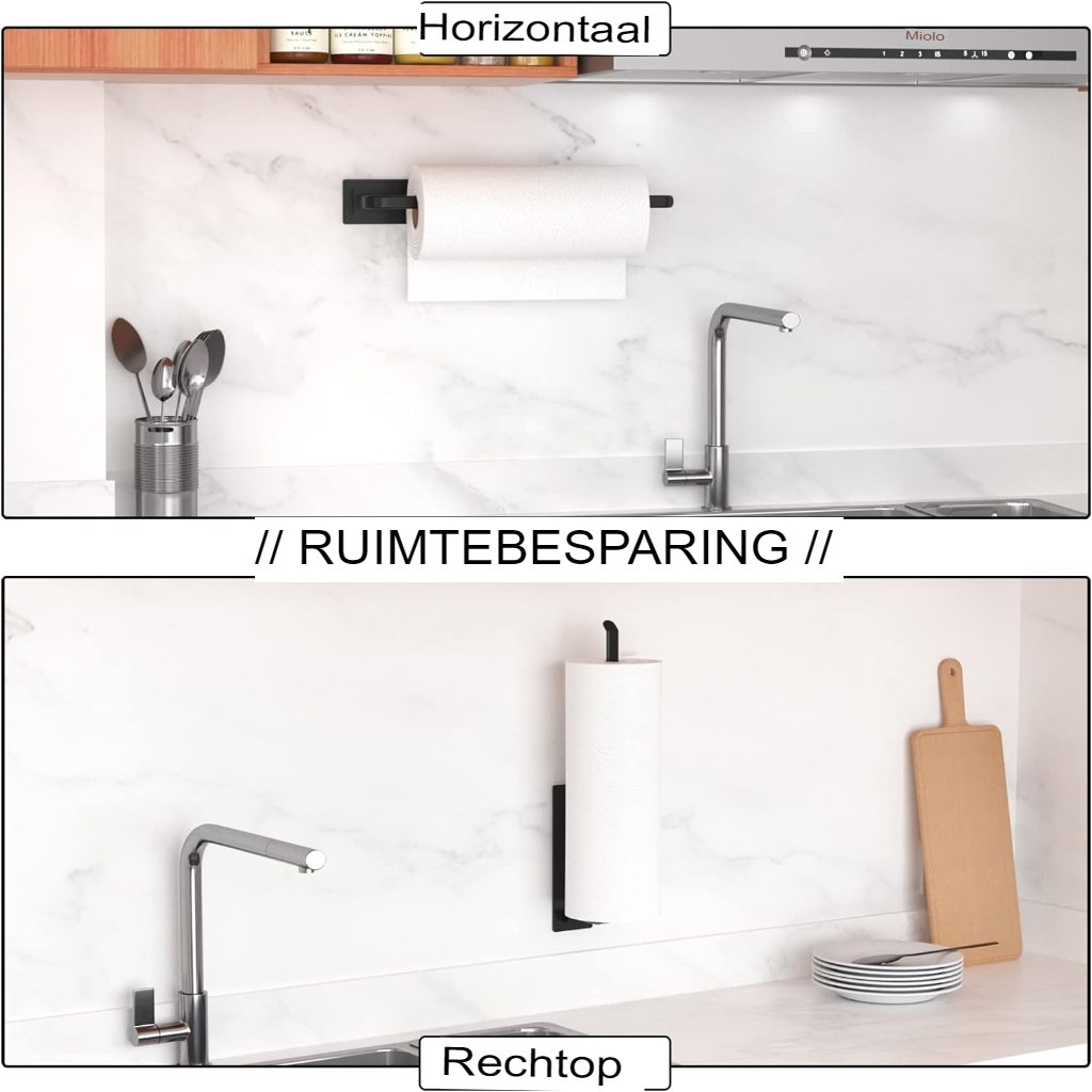 Hangende zelfklevende keukenrolhouder voor keukenpapier