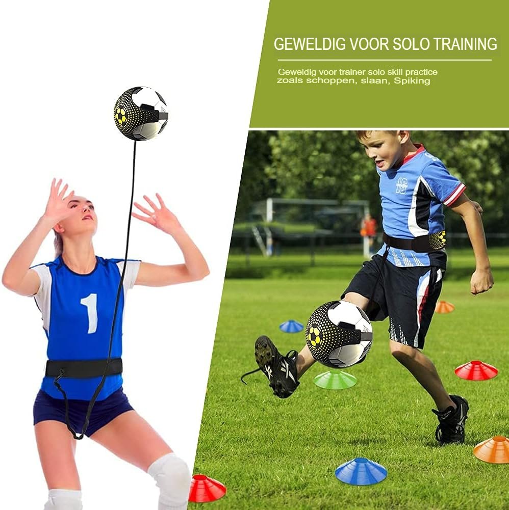 Voetbal behendigheidstraining set met ladder en kegels