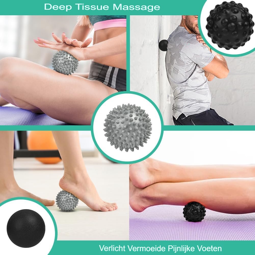 Massagekogelset voor fysiotherapie en triggerpoint massage