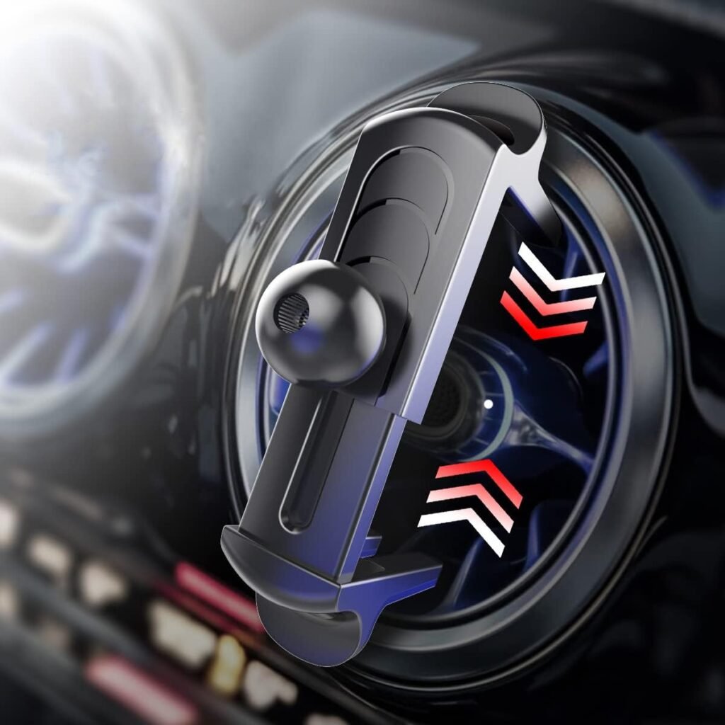 Telefoonhouder voor ronde ventilatieroosters in de auto