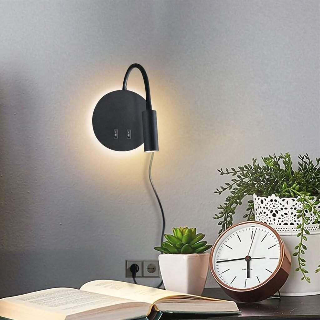 Dimbaar LED leeslampje voor bed met flexibele hals, klem en aanraakbediening