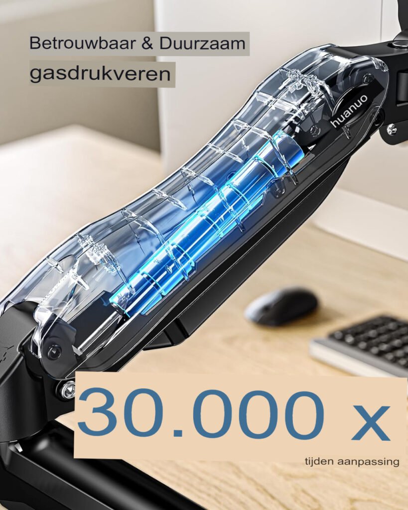 Draaibare monitorarm voor gebogen schermen, geschikt voor 1 monitor