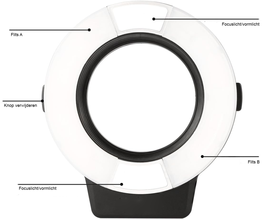 Dimbare ringflits selfie ringlamp voor fotografie, video, vlogs, make-up en live streams met smartphone en camera