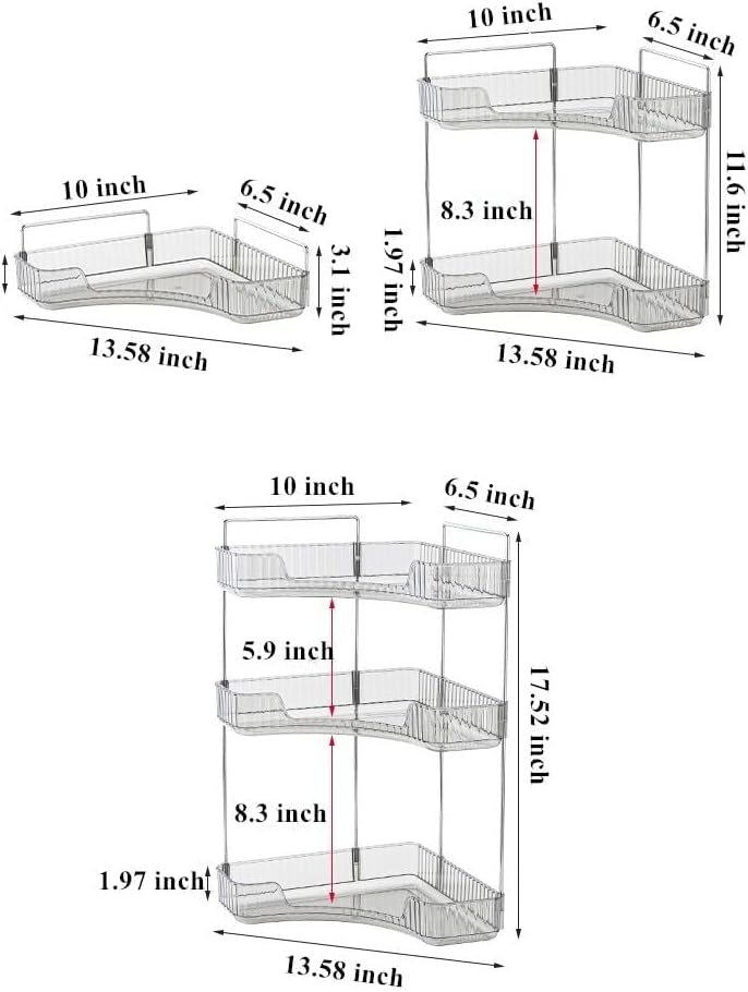 Make-up organizer met 2 lagen in grijs voor cosmetica, parfum en huidverzorging, 25,5 x 16,5 x 29,5 cm