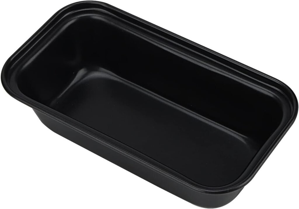 Mini broodbakvormen set van 6, zwarte antiaanbak bakvormen voor oven, 15,5 x 8,5 cm