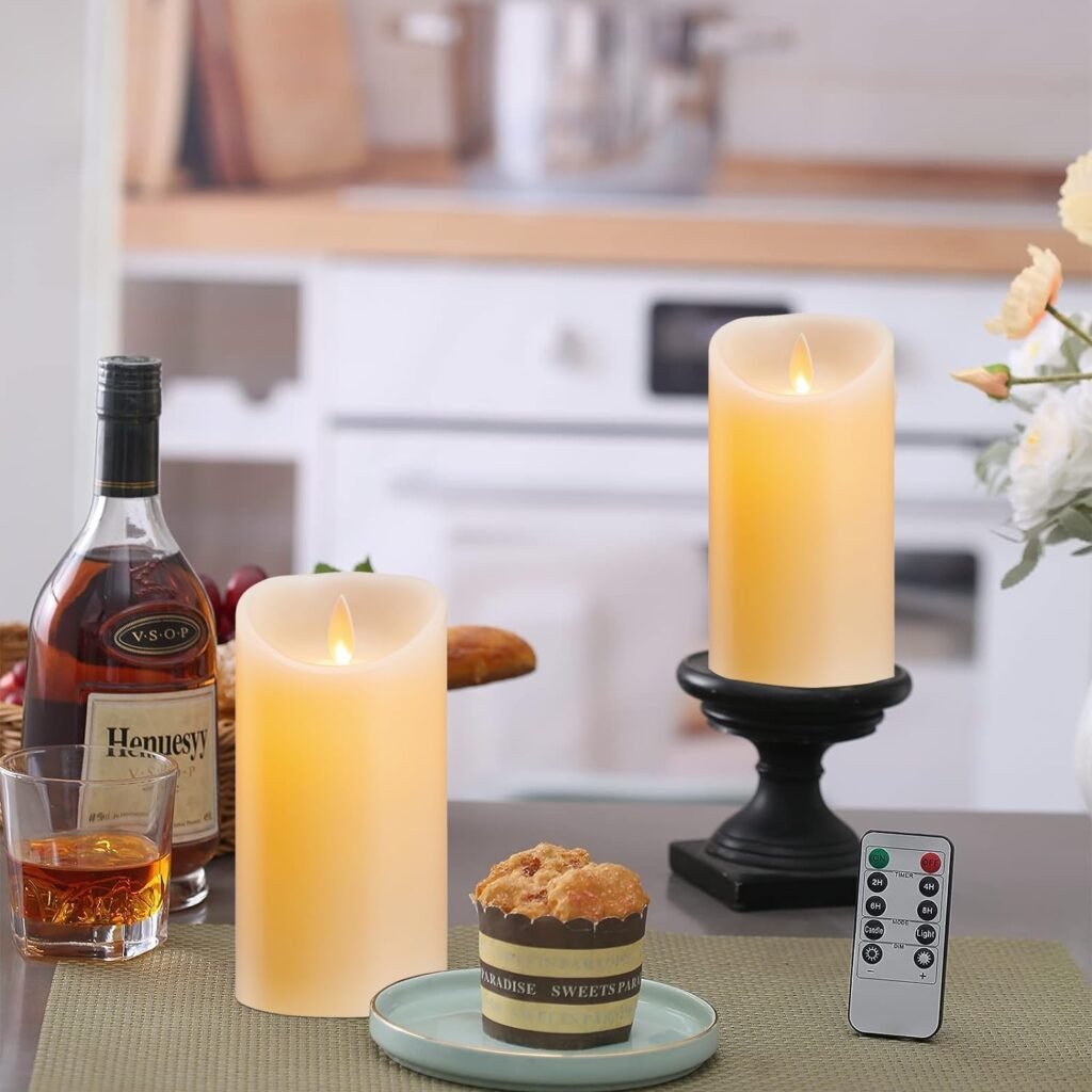 LED kaarsen set van 2 oplaadbaar met timer en afstandsbediening 7,5 cm hoog
