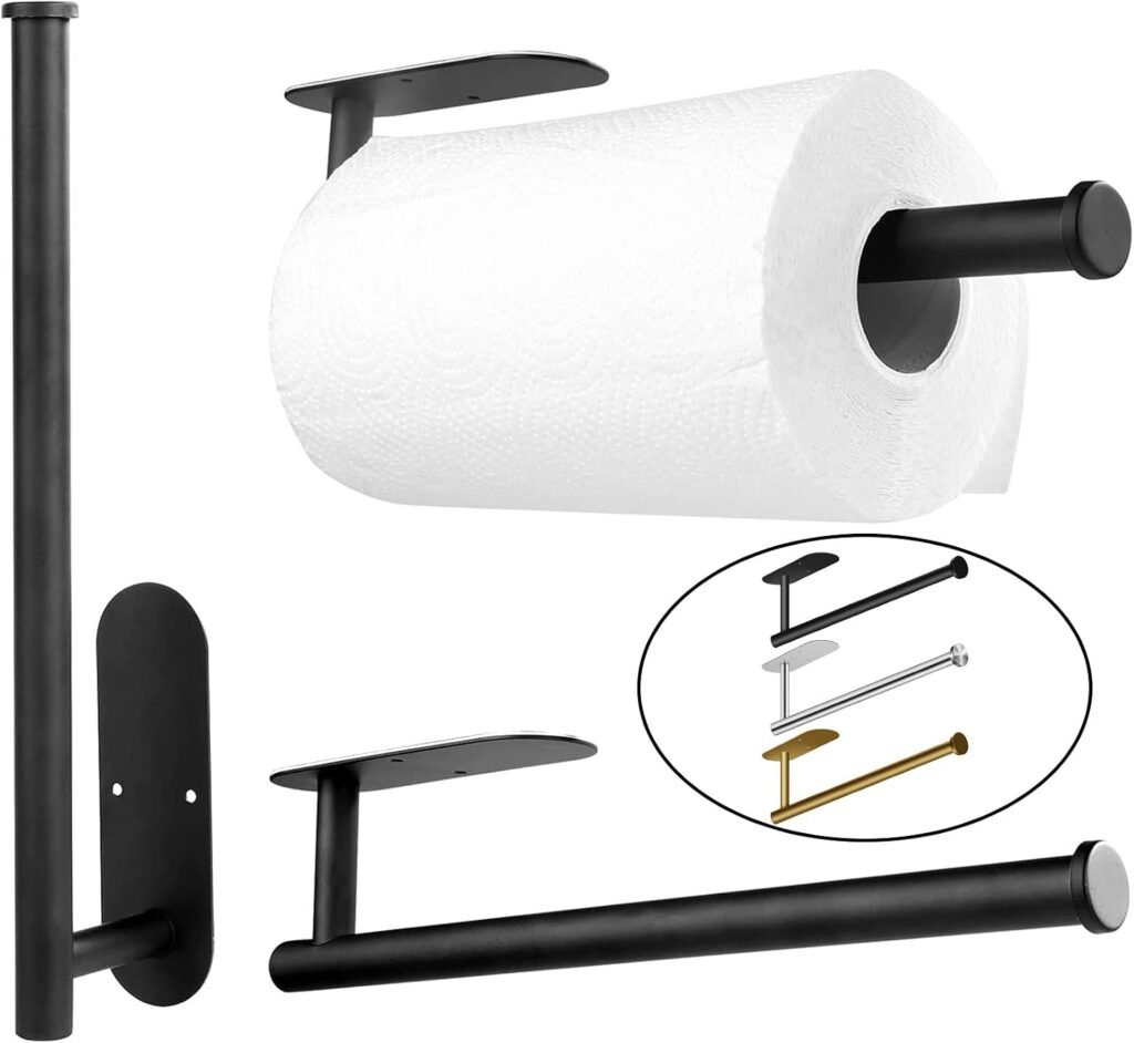 Keukenrolhouder wandmontage, zelfklevende keukenpapierhouder zonder boren, ruimtebesparend design