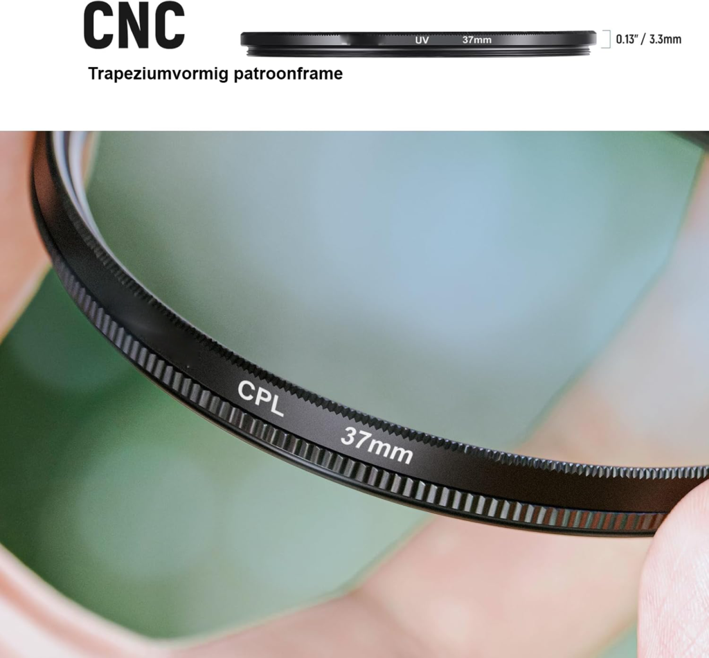 40,5 mm ND-filterset met ND2, ND4, ND8, UV- en CPL-filters voor camera-objectief
