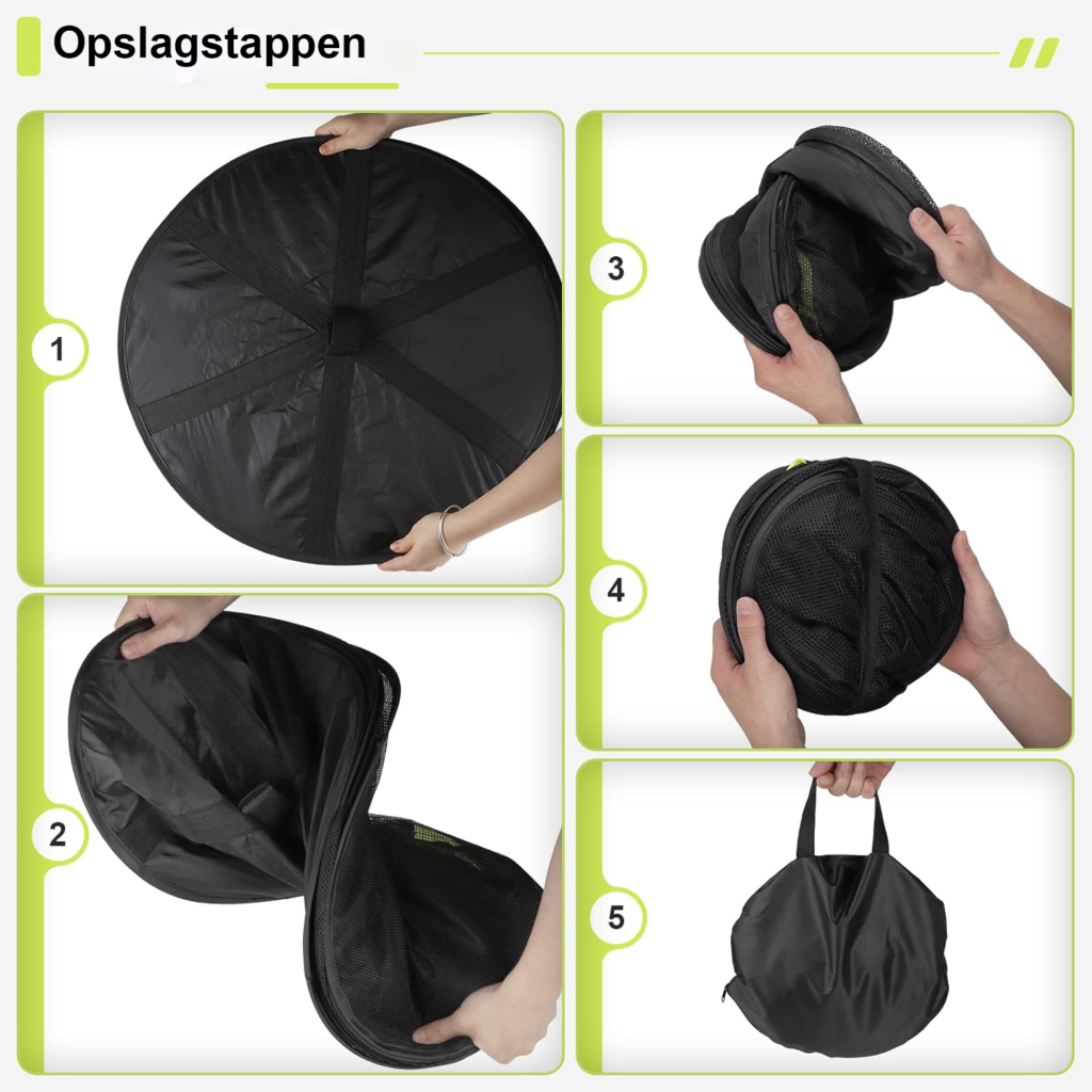 Droognet met 4 niveaus, vouwbaar droogrooster voor kruiden en planten, 60 x 120 cm met ritssluiting en haak