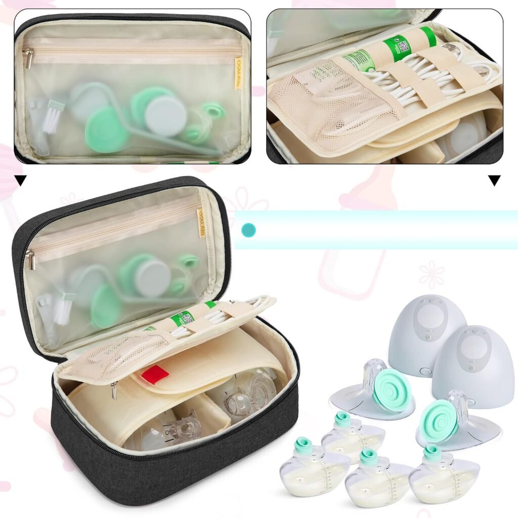Borstkolf tas zwart, compacte opbergtas voor borstkolf en accessoires